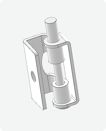 XG02-055 Concealed Hinge 3D Design