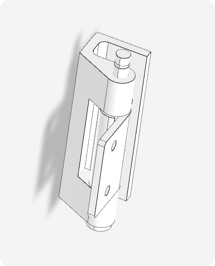 XG02-040 Concealed Hinge 3D Design