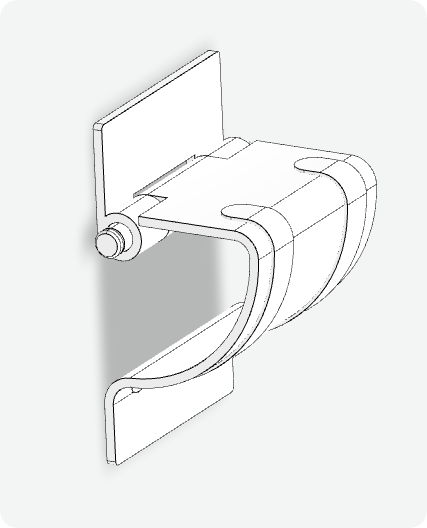 XG02-092 Concealed Hinge 3D Design